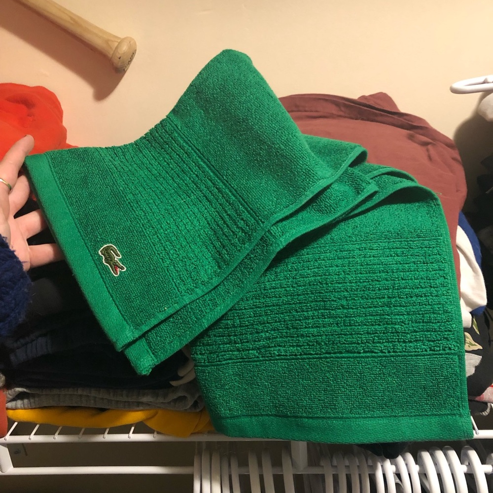 NWOT Lacoste hand towel